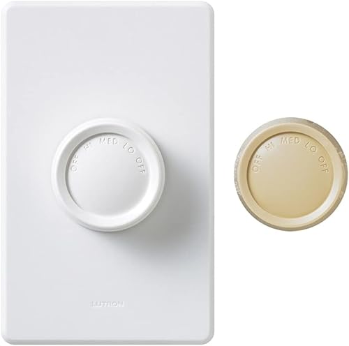 Vista 6 de Lutron FSQ-2FH-DK Electronics - Control giratorio de velocidad de ventilador de encendido/apagado, color blanco