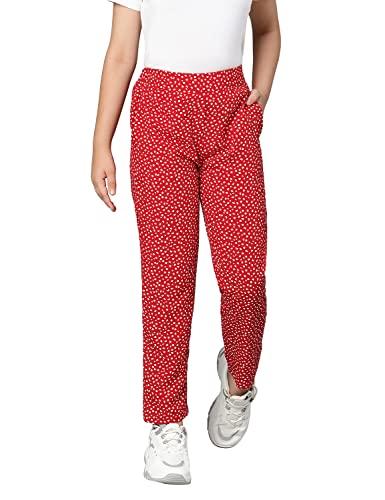 Image of oxolloxo Girls Regular Fit Polyester Solid Casual Pant