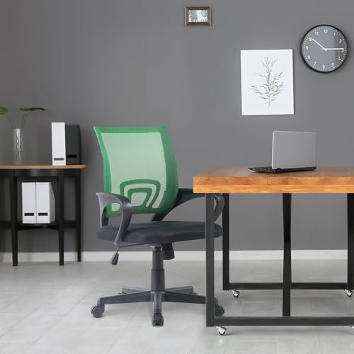 Sedia da Ufficio Genius I Sedia da scrivania Regolabile in Altezza con Rivestimento in Rete, Colore:Verde - Sedia gaming - Immagine 1