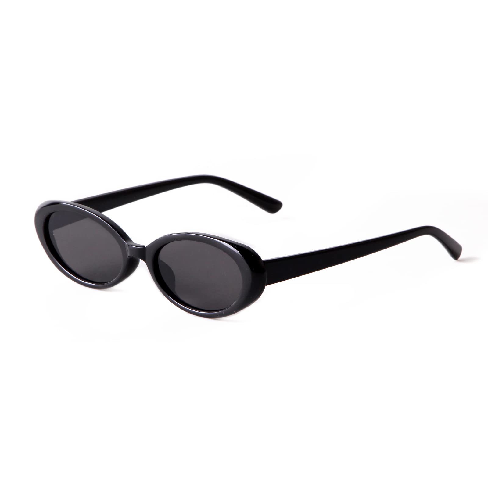 Trendige Retro Ovale Sonnenbrille für Damen, 90er Jahre Kleine Y2K Mode Vintage Schmale Sonnenbrille