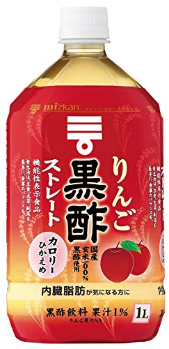ミツカン りんご黒酢 ストレート(機能性表示食品) 1000ml ×3本