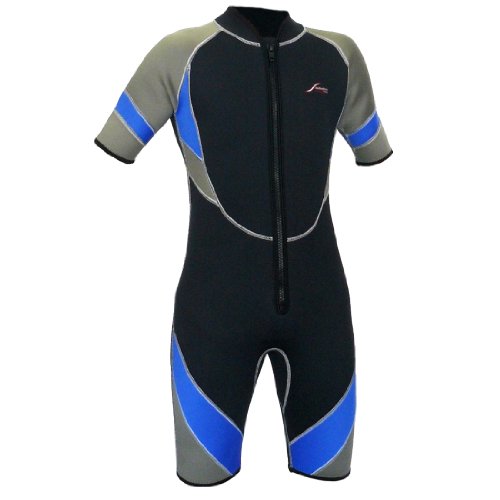 Scubatec Neoprenanzug Neopren Shorty 3 mm mit Front-Reißverschluss schwarz/blau/grau