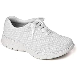 Zapatos De Seguridad Blancos Mujer DIAN CALPE Blanco Talla 41, Zapatilla de Trabajo para sanidad y hostelería Unisex certificada CE EN ISO 20347 Marca