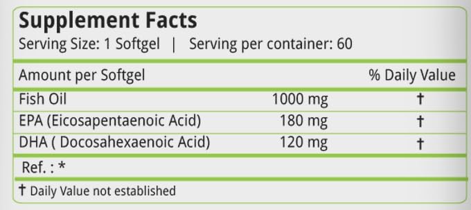 Image of Natures Velvet Lifecare Fish Oil Omega 3, 60 Softgels, 1000mg, Most Potent with More Omega 3 Content - Pack of 2