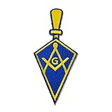 Masonic Trowel Blue & Gold Embroidered Patch - 3