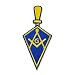 Masonic Trowel Blue & Gold Embroidered Patch - 3" Tall