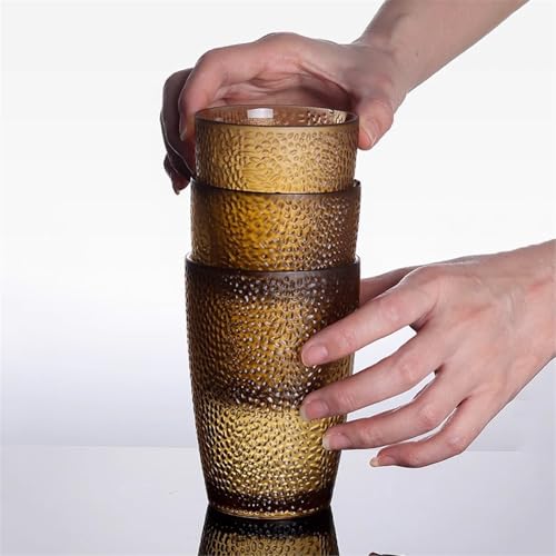 Vasos de agua acrílicos de diseño texturizado elegantes y resistentes 8