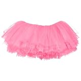 My Lello Bubblegum Pink Big Girls 10-Layer Tulle Skirt – Elastic Waist Apparel Skirt (4T–10 Years)