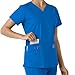 Carhartt Force Essentials Women's V-Neck Knit Panel Scrub Top - Royal, XS