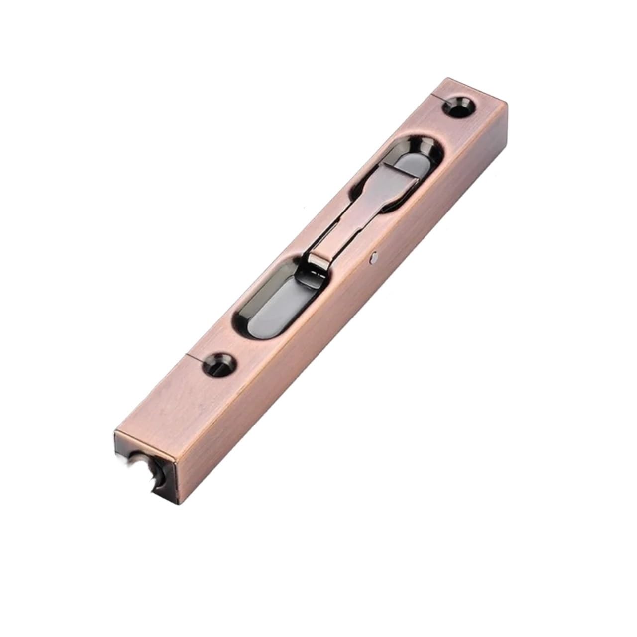 Ayztantine Red-6Inch Door Flush Bolt Latch Lock Concealed Door Stainless Steel Flush Bolt Concealed Door Latch Hidden Anti Theft Insert Lock For Double Wooden Doors Security Hardware For Bedroom, Bathroom(Red-6Inch)
