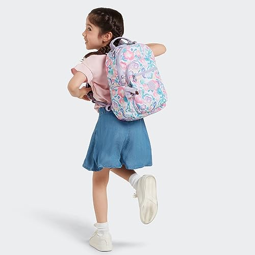 Image of Kipling Seoul Small Tablet Backpack Aqua Flowers One Size
