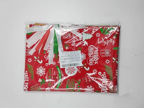 Christmas Drawstring Gift Wrapping Bags: Large Size Goody Bags Christmas Bags 5pcs Festive Design Foil Gift Bags - Image 6