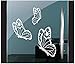 DD Dotzler Design 5920 | 3 Stück Set einzelne Schmetterlinge | Fensterbild Aufkleber Milchglasfolie | Zubehör Fensterfolie Klebefolie Fensteraufkleber