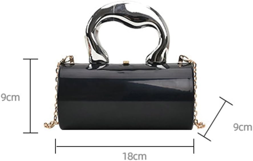 Acrylic Clutch Tote for Women - Silver Crossbody Shoulder Bag, Hobo Satchel, Y2k Style Purse 2025