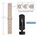 Fintie for Garmin Vivoactive 3 Music/Forerunner 245 Band, 20mm Quick Release Stainless Steel Metal Replacement Wrist Strap Accessories for Vivomove HR/Forerunner 645 Music Smartwatch - Rose Gold