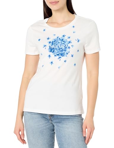 T-shirt graphique manches courtes Nautica col rond mode femme