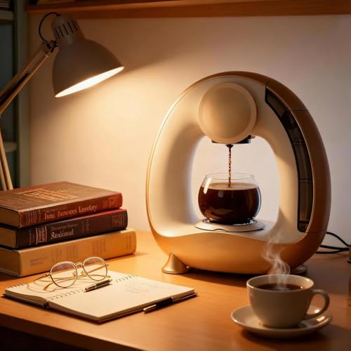 Image of 2 in 1 Single Serve Coffee Maker for K Cup,Ground Coffee and Tea Leaves, 1400W 20s Fast Heating Mini K Cup Coffee Brewer, One Button Operation (Cream)