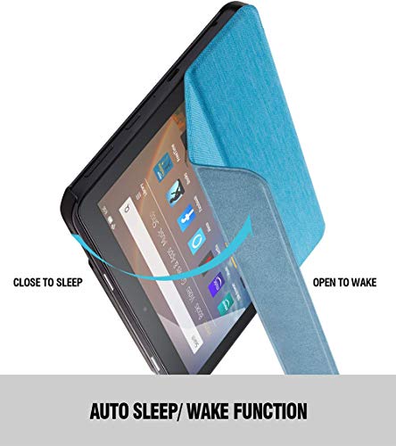 Poetic Slimline Case For All-New Kindle Fire Hd 8 Tablet And Fire Hd 8 Plus Tablet (10Th Gen, 2020 Release), Premium Slim-Fit Trifold Stand Folio Cover, Auto Sleep/Wake, Magnetic Closure, Blue #TOP2