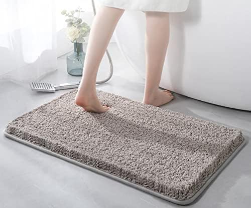Miniatura 2 de Tapete de baño de felpilla de lujo, antideslizante, tapete para puerta de baño, cocina, lavable a máquina, tapete de baño grande y largo para baño e