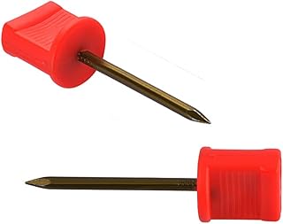 ZZYB 20pcs Archery Target Face Pins Manganese Steel Target Pins Fix Paper Face Foam Straw Targets 2.5inch (Red)