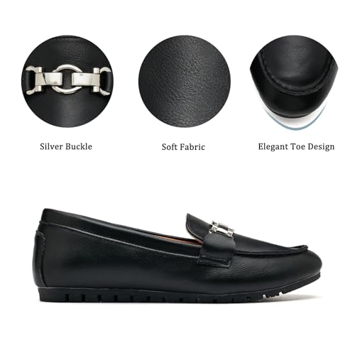 Image of VERDASCO Women's Loafers Comfort Slip-Ons Flat Work Shoes Casual Moccasins Penny Loafers Lady Dress Shoes