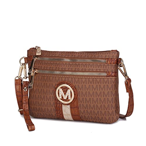 Image of MKF Collection Crossbody Bag for Women, American Flag Shoulder Bag, Vegan Leather Wristlet Bag Handbag Purse by Mia K