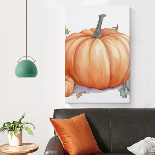 Impression sur toile citrouilles d'automne décoration murale maison