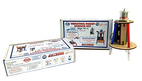 Image of Make Doodling Robot | Vibrating Robot Science Kit | Make Art Making Vibrating Robot | Scribbling Robot Making Kit | Science Activity Kit | DIY Activity Kit. STEM Learning Kit (Multicolour).