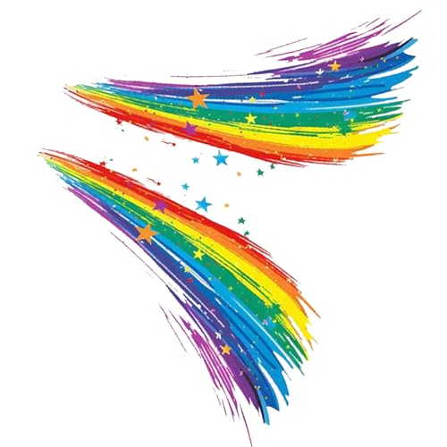 Rainbow Stickers, Waterproof Rainbow Window Sticker, Vivid Colors Multi Functional Decoration, Sturdy Material, Ideal for Auto, Bikes, Doors, Family, and...