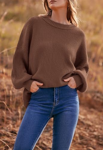 Image of PRETTYGARDEN Womens Sweaters Spring 2026 Oversized Chunky Knitted Pullover Sweater Casual Long Sleeve Crewneck Cute Sweaters