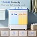Giantex Portable Washing Machine, 17.6lbs Compact Washer Spinner Combo with Pump Drain, Twin Tub 11lbs Wash & 6.6lbs Spin, Lavadoras Portatiles for Apartment RV Dorm College (White & Blue)