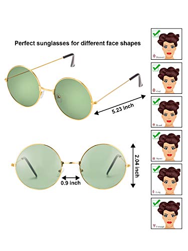 Blulu 28 Pairs Round Hippie Sunglasses Colored Disco Glasses 70s Outfits Groovy Party Decorations Sunglasses for Women Men2