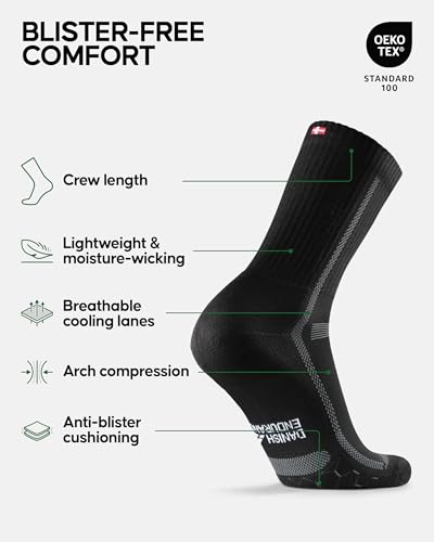 DANISH ENDURANCE Ultra-Comfort Crew Running Socks - 3 or 5 Pack2