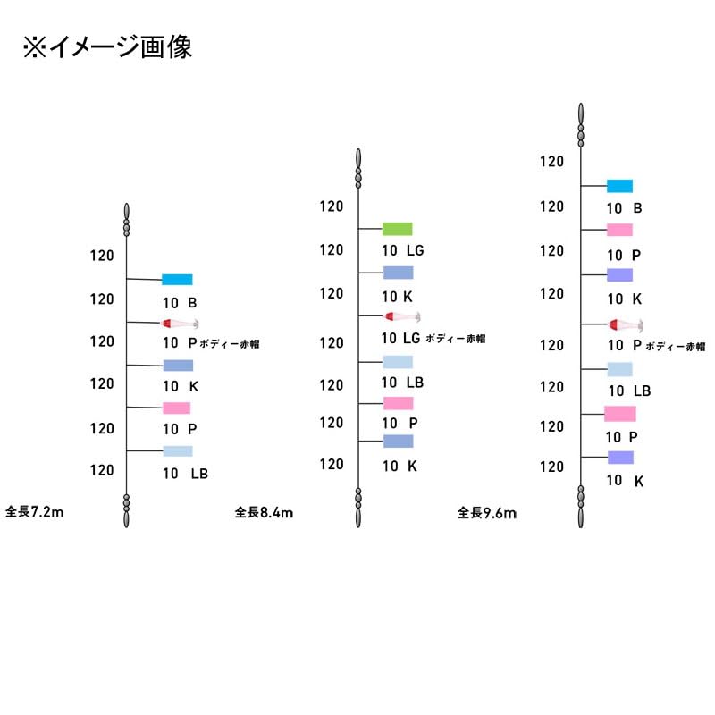 Daiwa 11S RF SS Comfortable Squid Mechanism Mirror, 5 Pieces, Floating Red and White