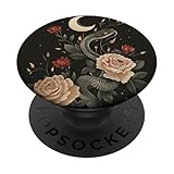 Celestial Snake Red Flower Witchy Moon Designs