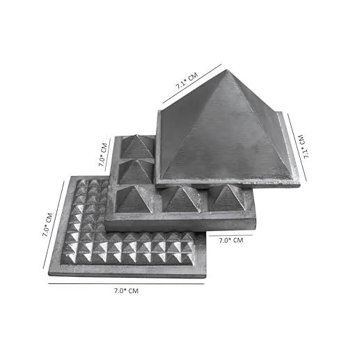 Image of Premium Lead Triple Layer Pyramid Vastu Remedy for South-West Zone Correction, Stability & Protection - 100% Pure Lead 3-Piece Pyramid by Vastu Mandir