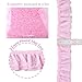 GXTIZAS Lace Ruffle Ribbon Double-Layer Pleated Chiffon 6cm Wide Lace Elastic Trim Wrinkle-Free Boxed for DIY Sewing, Clothing, Pillowcase Decoration(5yards Pink)