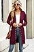Halife Thin Cardigans for Women Lightweight Summer Casual Open Front Duster Cardigan with Buttons Women's Fashion Cardigans Burgundy L