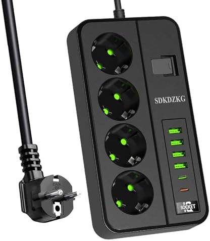 Regleta Enchufes. Regleta de con Interruptor de Control 4 Tomas A...