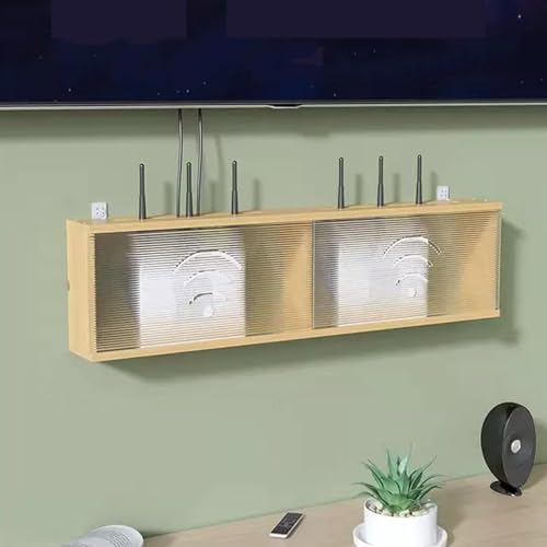 Étagère de rangement pour routeur WiFi – Boîte décorative murale pour multiprise et gestion des câbles