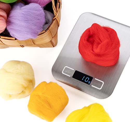 Image of Lemonfilter 20 Colors Wool Roving 10g per, 7.05oz Total Needle FeltingWool DIY Craft (Pack of 2)