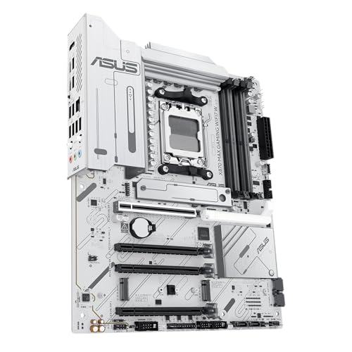 Image of ASUS X870 MAX GAMING WIFI7 W AMD AM5 ATX Motherboard, 8-layer White PCB, 12+2+1 80A DrMOS, DDR5, PCIe 5.0 x16 Q-Release, 3x M.2, Wi-Fi 7 Q-Antenna, USB4 Type-C, 2.5Gb LAN, BIOS FlashBack, Aura Sync