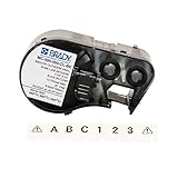 Brady MC-500-595-CL-BK Vinyl B-595 Black on Clear Label Maker Cartridge, 20' Width x 1/2