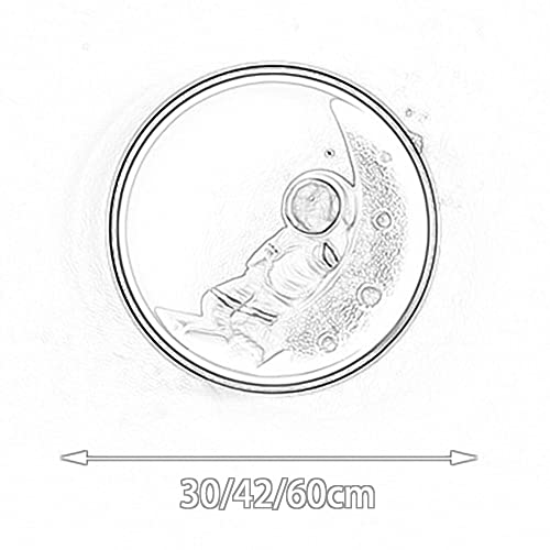 Aplique de pared de luna para habitación infantil con astronauta LED 4