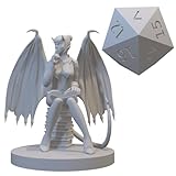 Succubus and Incubus Miniatures for DND Pathfinder RPG Unpainted Resin 28mm-32mm 3D Printed (Succubus Librarian)
