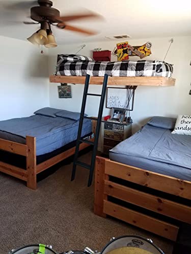 Rv Bunk Bed Ladder 55"/60"/66"/72'', Adjustable Travel Trailer Bed Ladders With 4 Hook And Foot Caps, Metal Twin Bed Step Ladder For Home Dorm Appartments, Load 330 Lbs, 72 Inch #TOP7