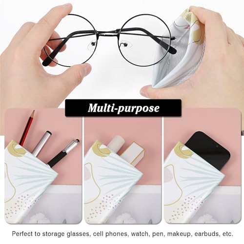 Image of MoKo Squeeze Top Glasses Pouch, Portable Leather Soft Sunglasses Case Anti-Scratch Eyeglasses Bag Goggles Sleeve