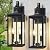 18'' Large Outdoor Light Fixture 2 Packs, Black Porch Lantern Wall Mounted, Waterproof 2-Light Exterior Lighting Fixtures with Clear Tempered Glass, Modern Sconce Outside Lights for House Patio Garage