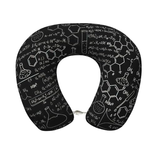 Almohada de espuma viscoelástica cuello en U negra miniatura 1