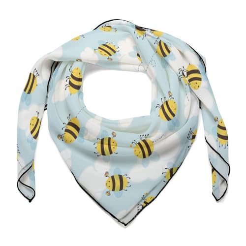 Large Square Silk Like Hair Scarves 27